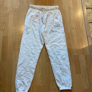 Summer Fridays White Track Pants